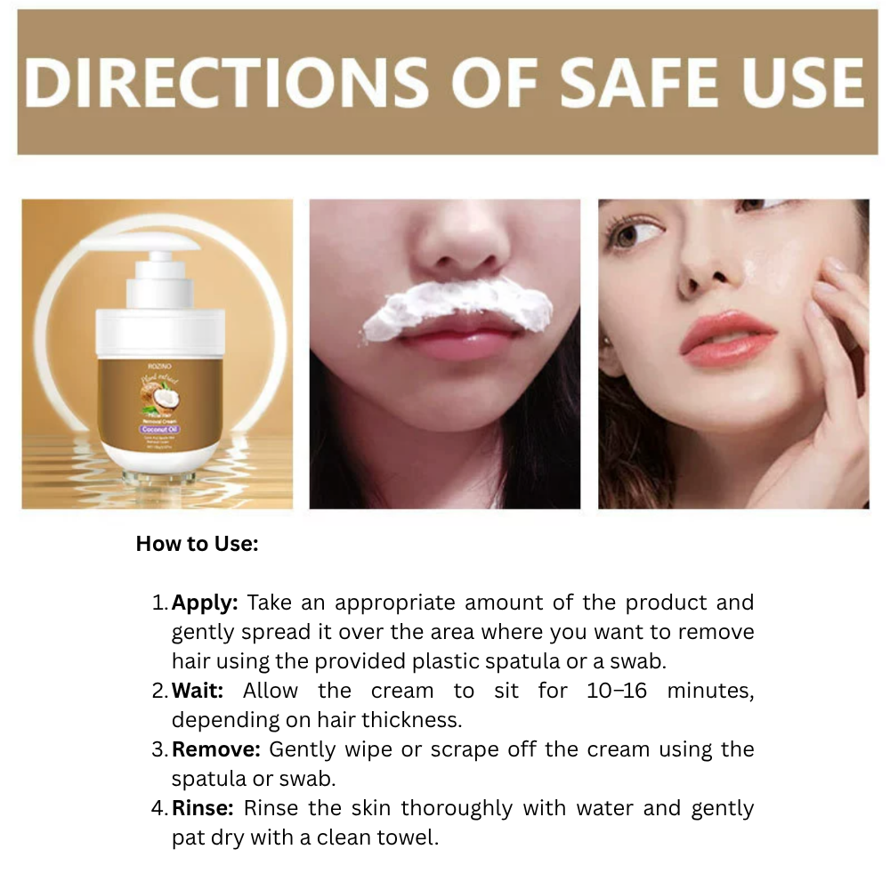 Coconut Oil Hair Removal Cream