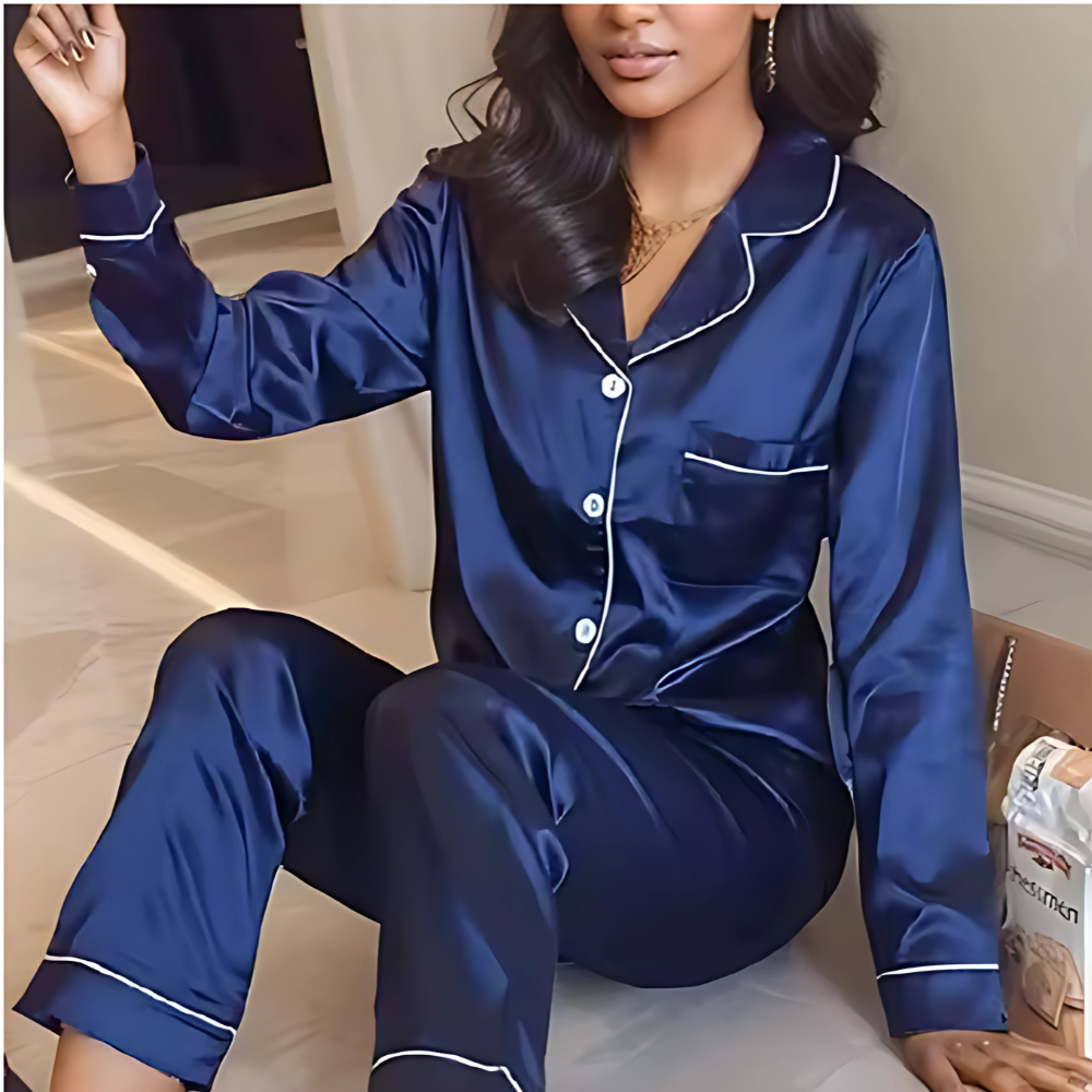 Long Sleeve Silk PJ Set