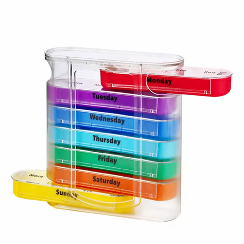 7-Day Weekly Pill Organizer with AM/PM Compartments