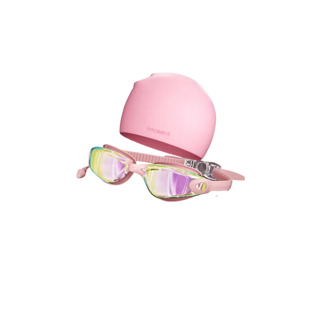 2 PCs Set Cap + Swimming Glasses