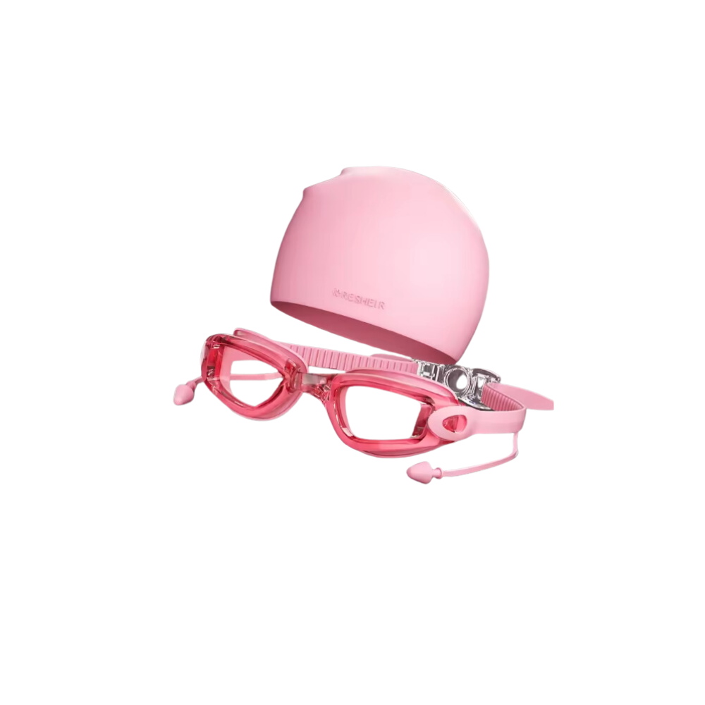 2 PCs Set Cap + Swimming Glasses