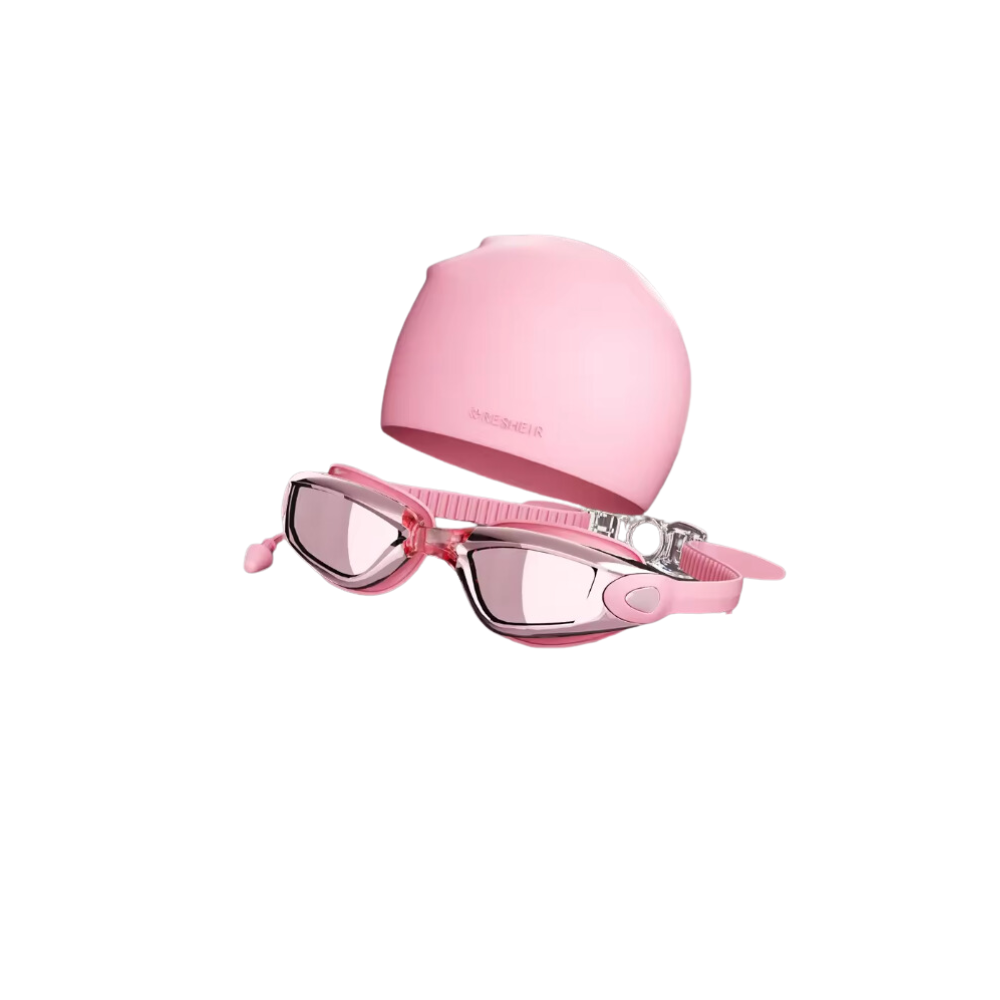 2 PCs Set Cap + Swimming Glasses