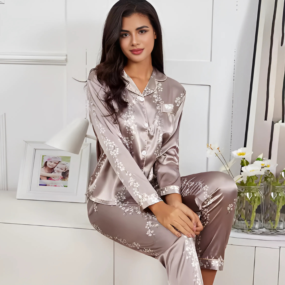 Cherry Blossom PJ Silk Set