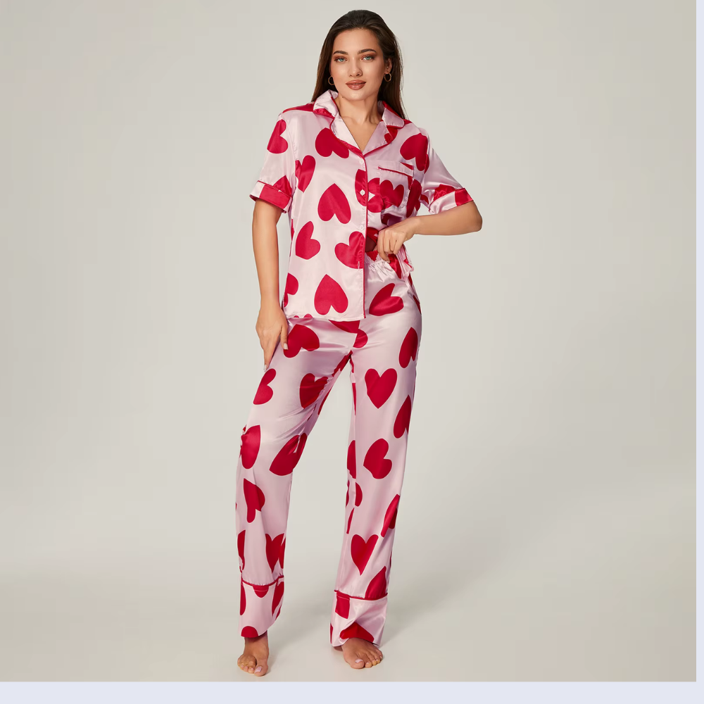 Red Hearts PJ Set