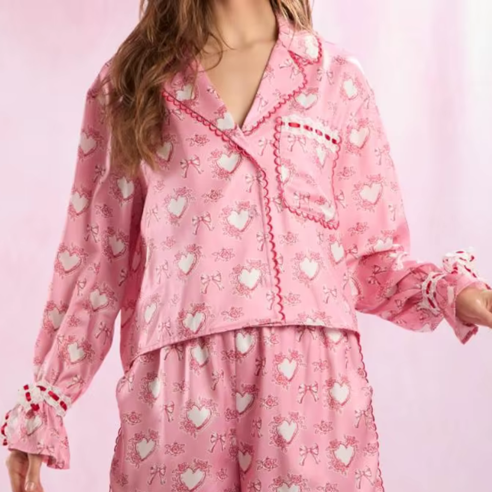 Heart Print Valentine's PJ Set