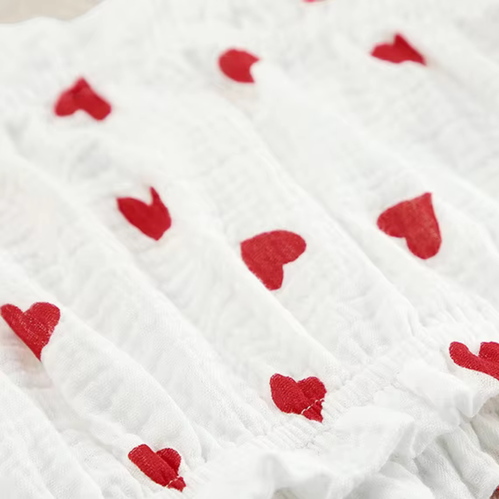 3 Piece Cotton Heart Sleepwear Set