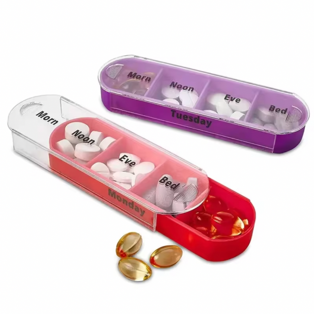 7-Day Weekly Pill Organizer with AM/PM Compartments