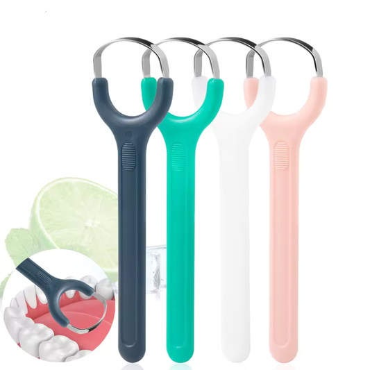 Premium Stainless-Steel & Silicone Tongue Scraper – Fresh Breath, Cleaner Mouth