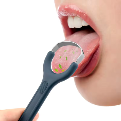 Premium Stainless-Steel & Silicone Tongue Scraper – Fresh Breath, Cleaner Mouth