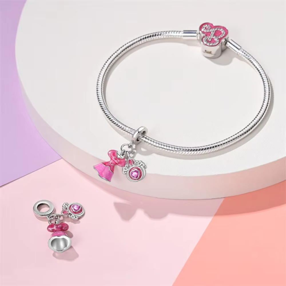 Barbie Silver Charm