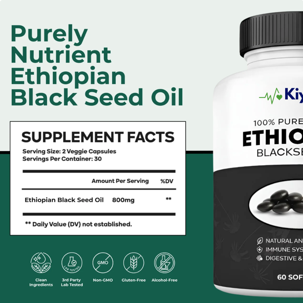 Aceite de Semilla Negra Etíope Puro y Nutritivo