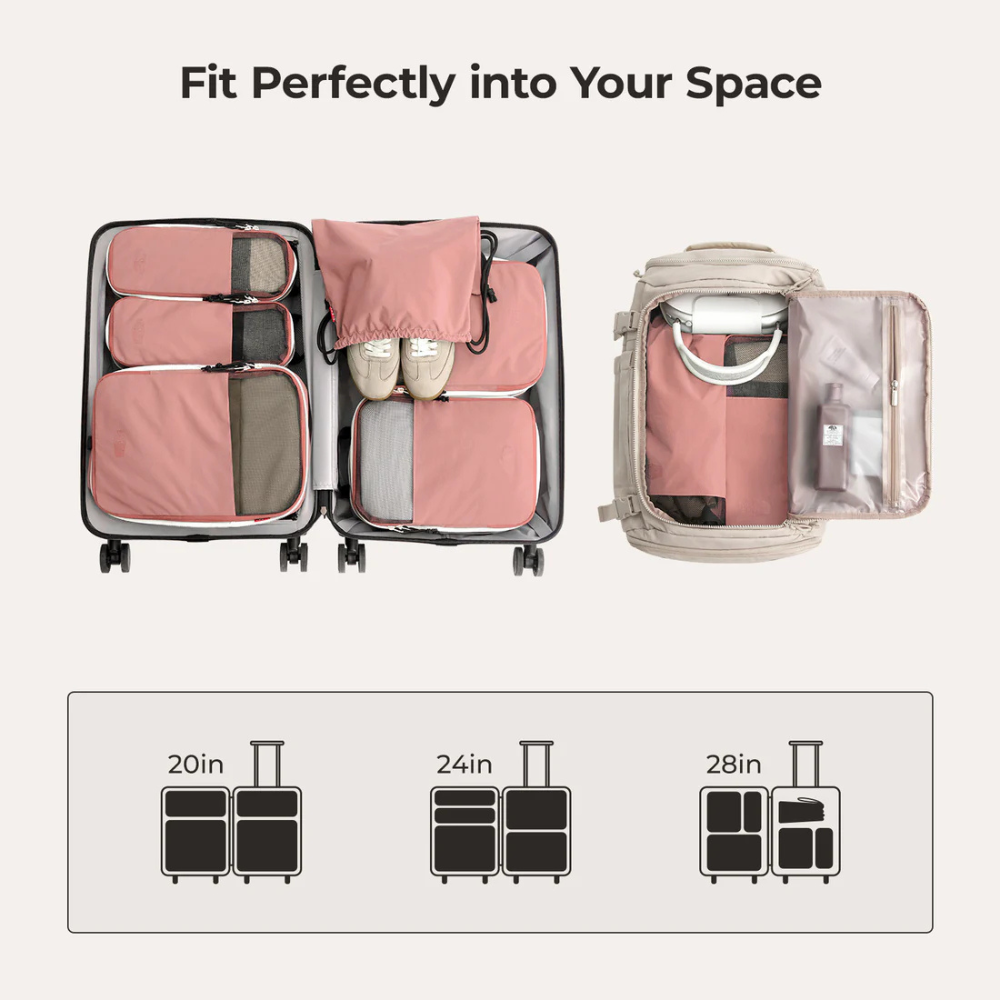 Blast 6PCS Compression Travel Packing Cubes