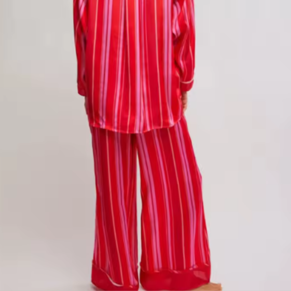 Striped Wide Leg PJ Set