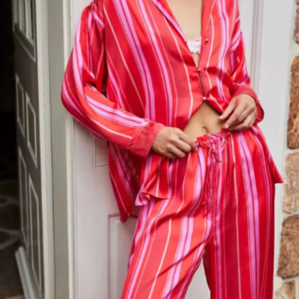 Striped Wide Leg PJ Set