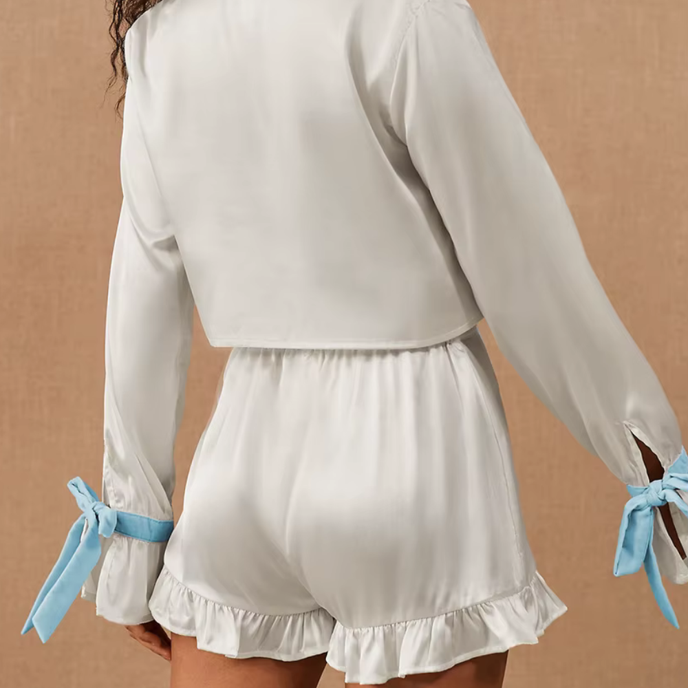 Bow Long Sleeve PJ Set