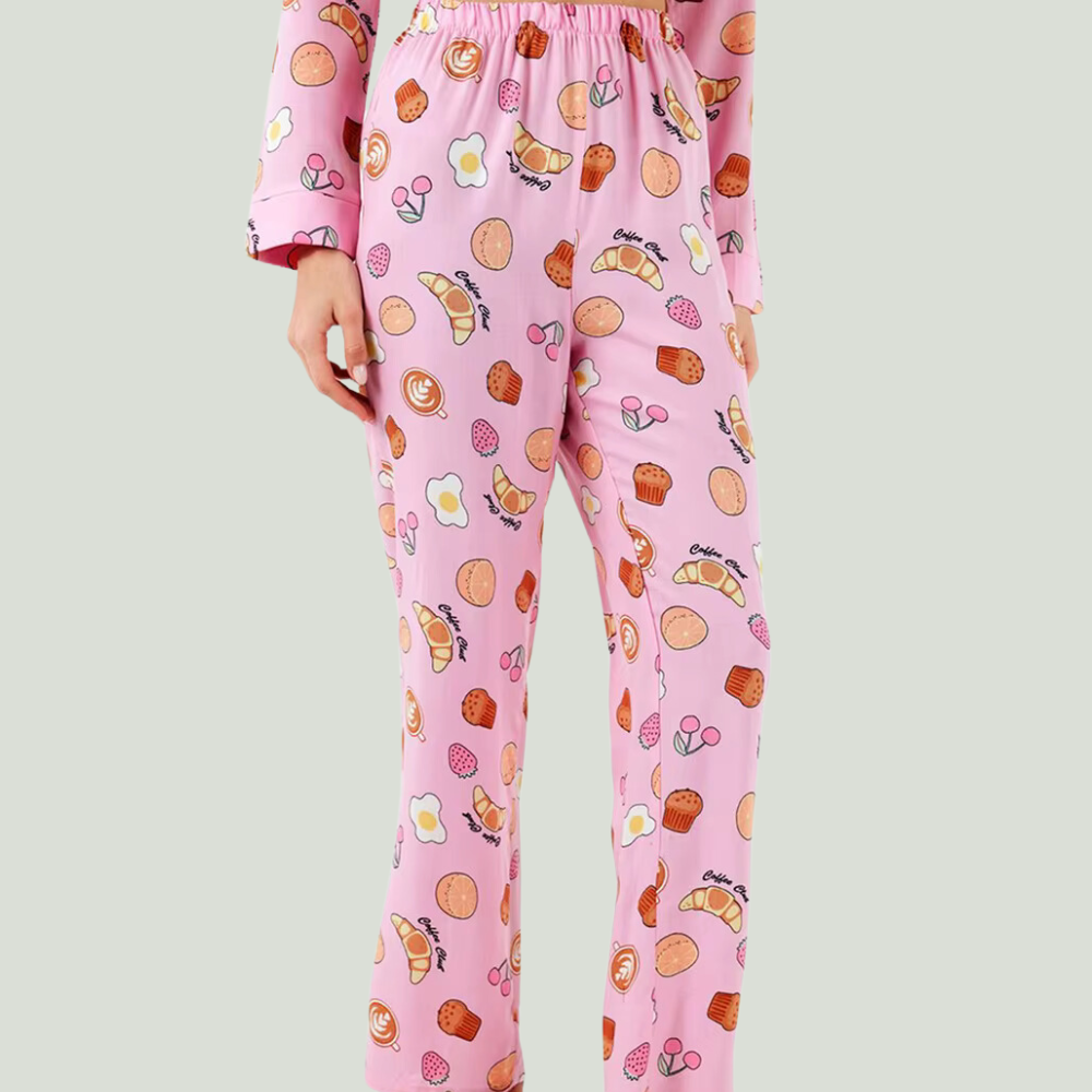 Breakfast Print PJ Set