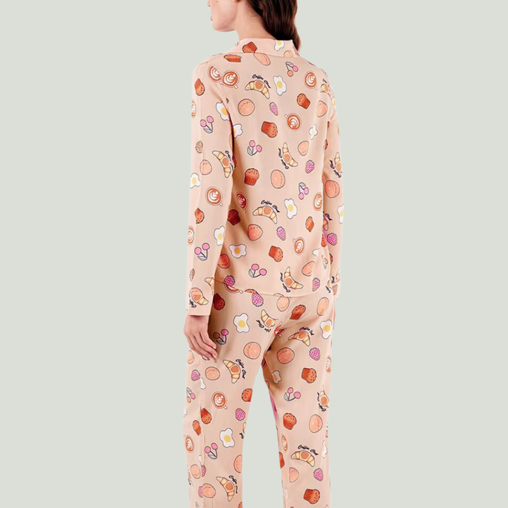 Breakfast Print PJ Set