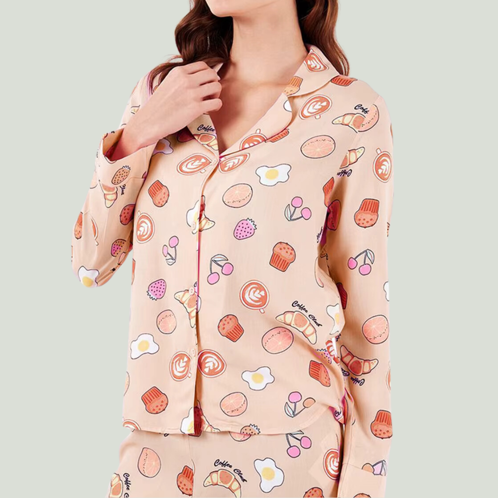 Breakfast Print PJ Set