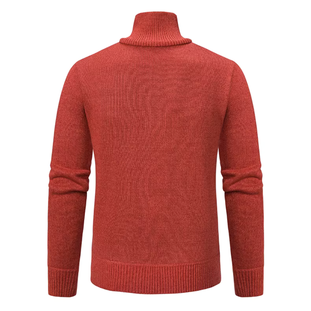 V-Neck Zip Cashmere Collar Sweater for Men