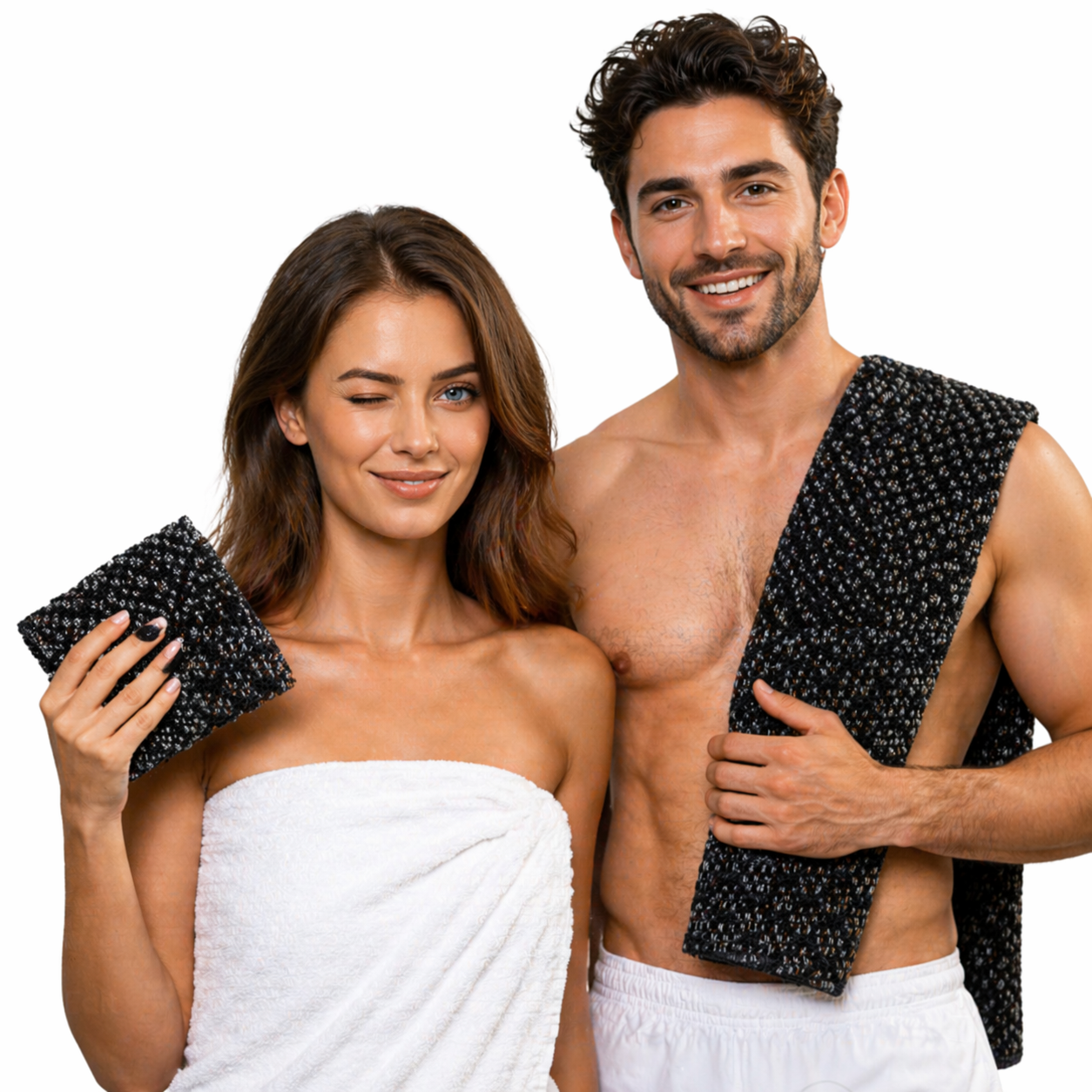 Toalla de ducha exfoliante antibacteriana