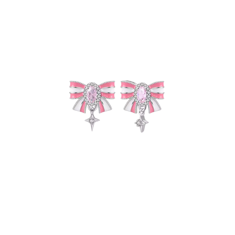 Diamond Bow Earrings