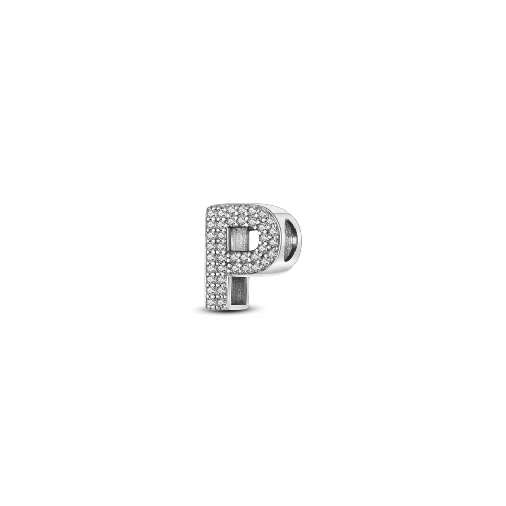 A-Z Letter Stone Charm (P)