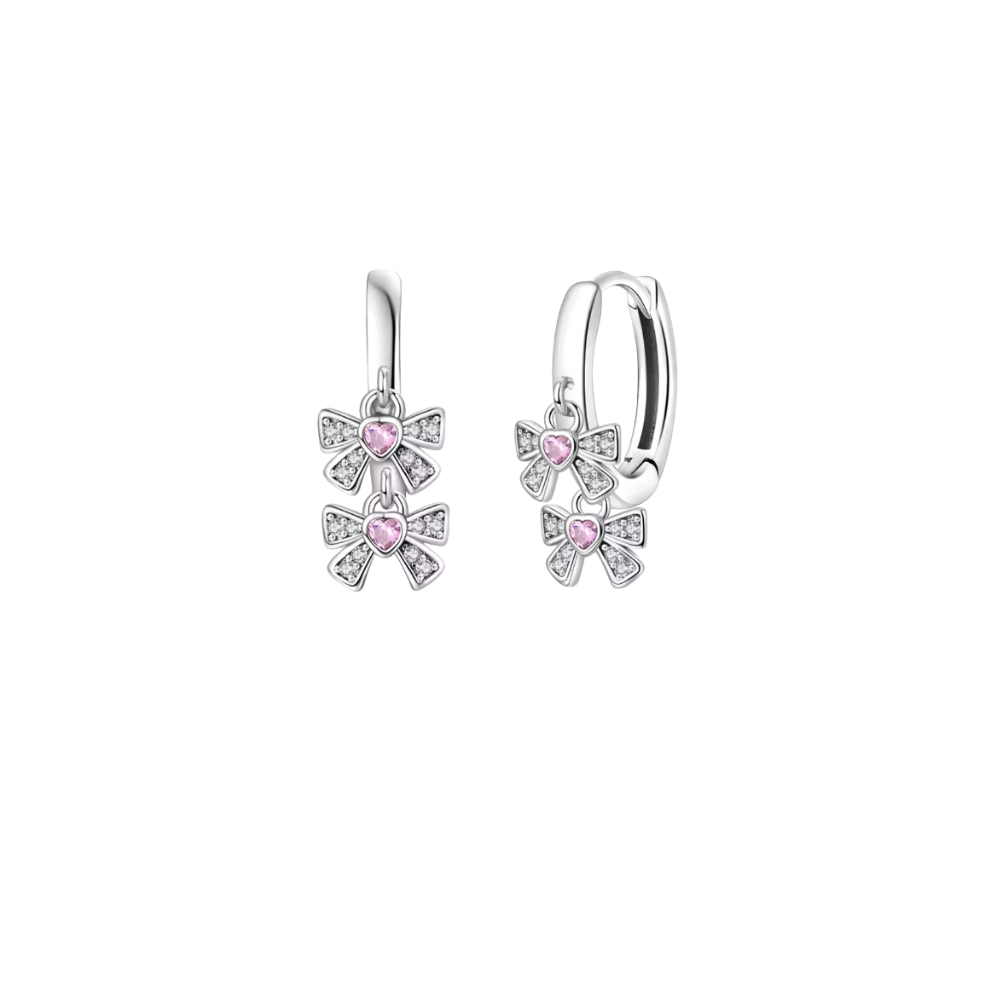 Double Bow Diamond Earrings