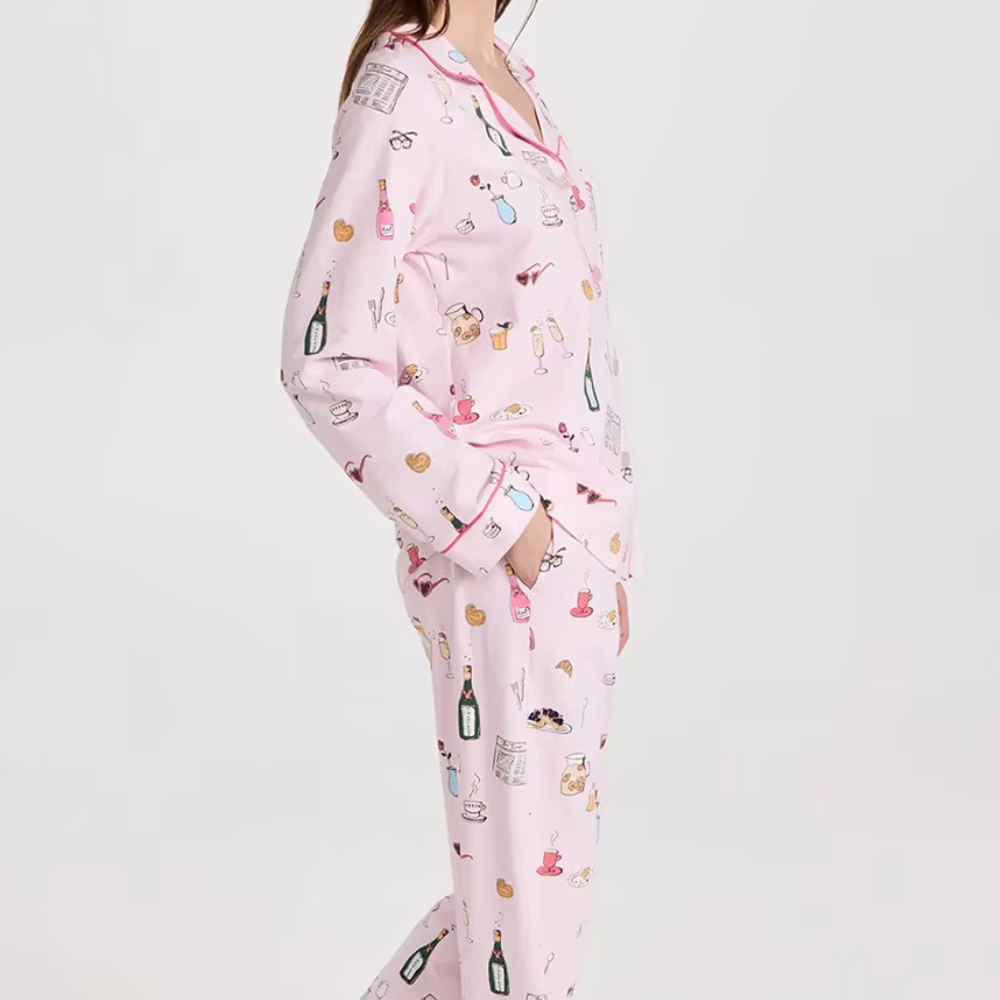 Party Print Long Sleeve PJ Set