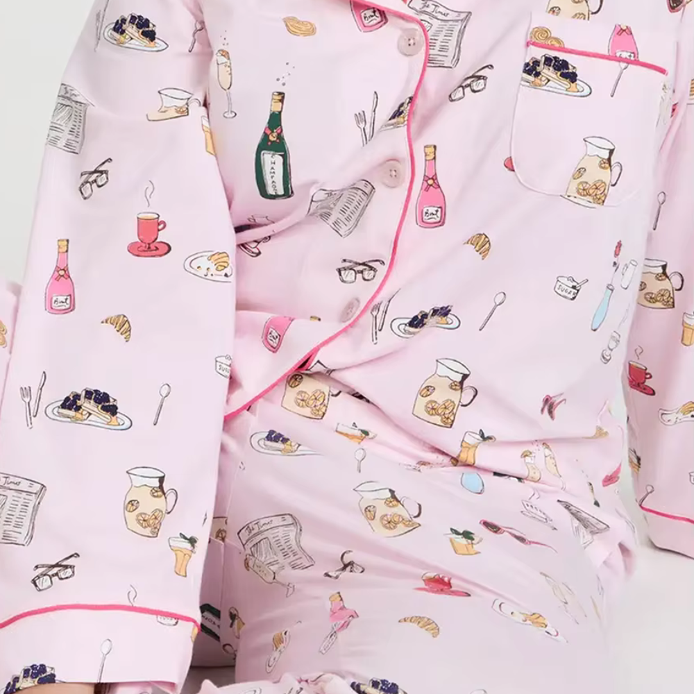 Party Print Long Sleeve PJ Set