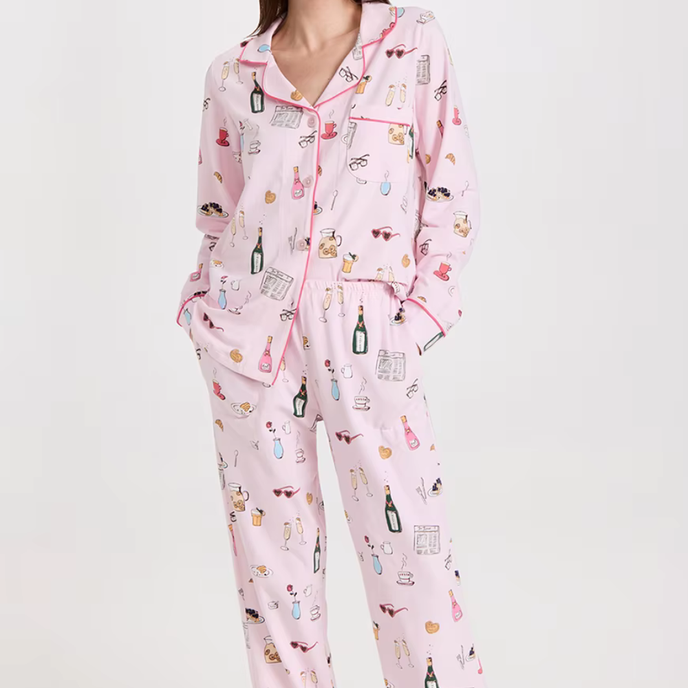 Party Print Long Sleeve PJ Set