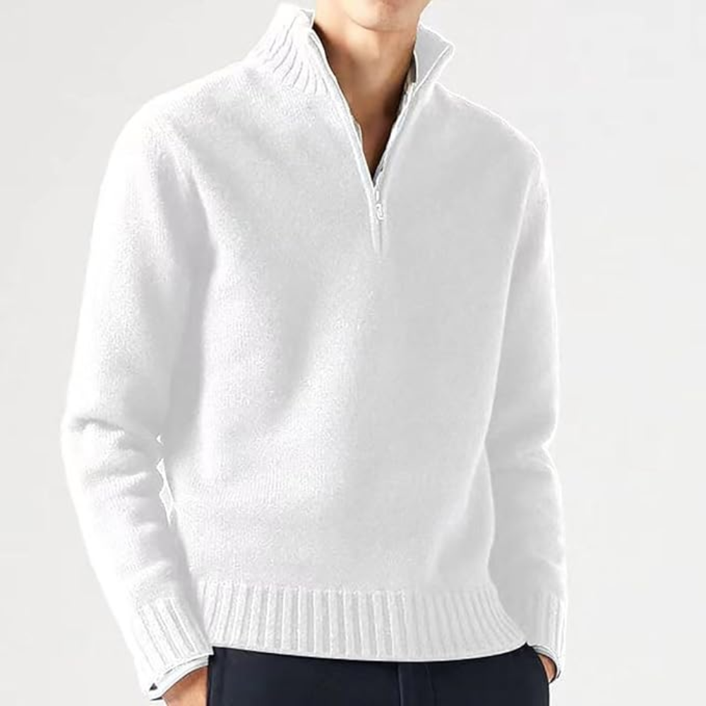 Elegant Half Zip Sweater for Men