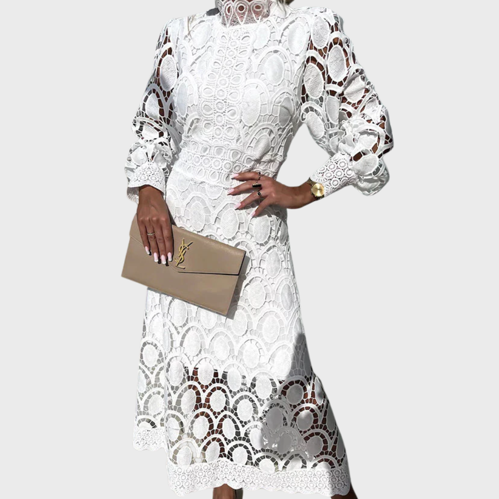 Elegant and Feminine Lace Midi Dress