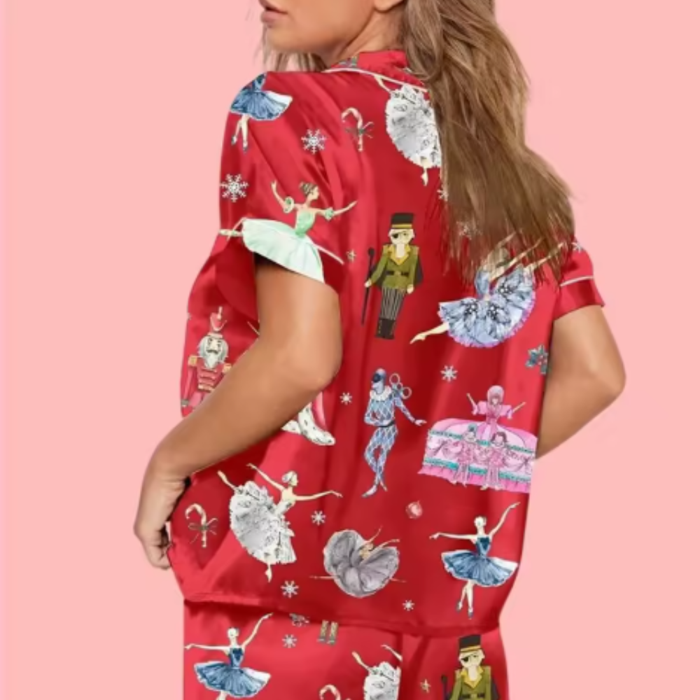 Fairytale Print Short Sleeve PJ Set