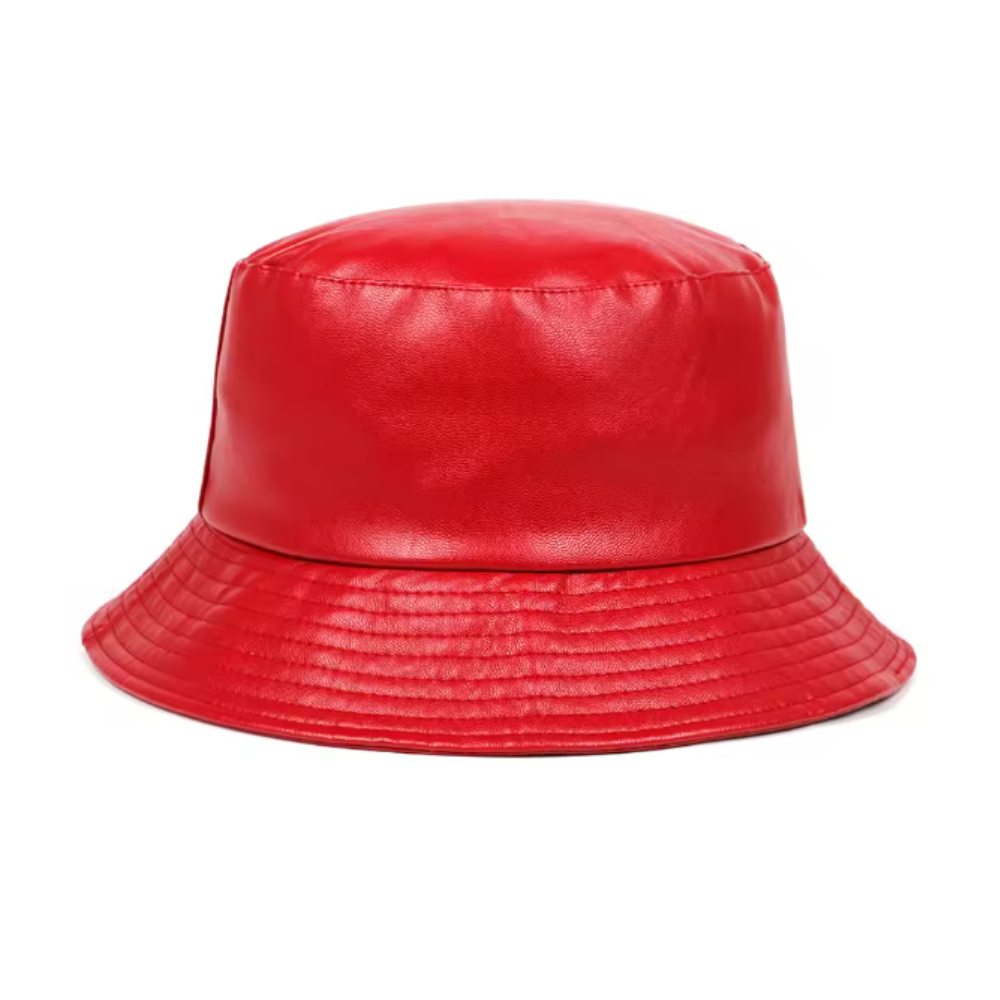 Faux Leather Bucket Hat