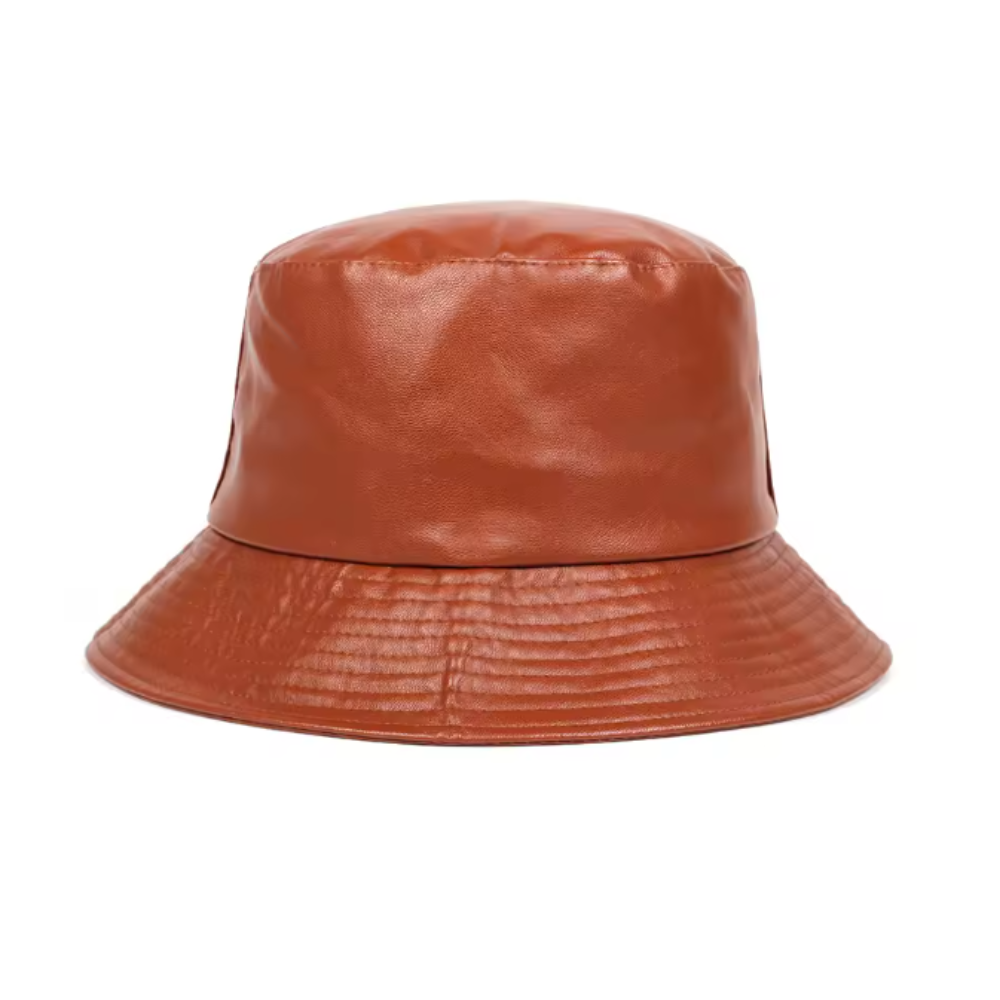 Faux Leather Bucket Hat