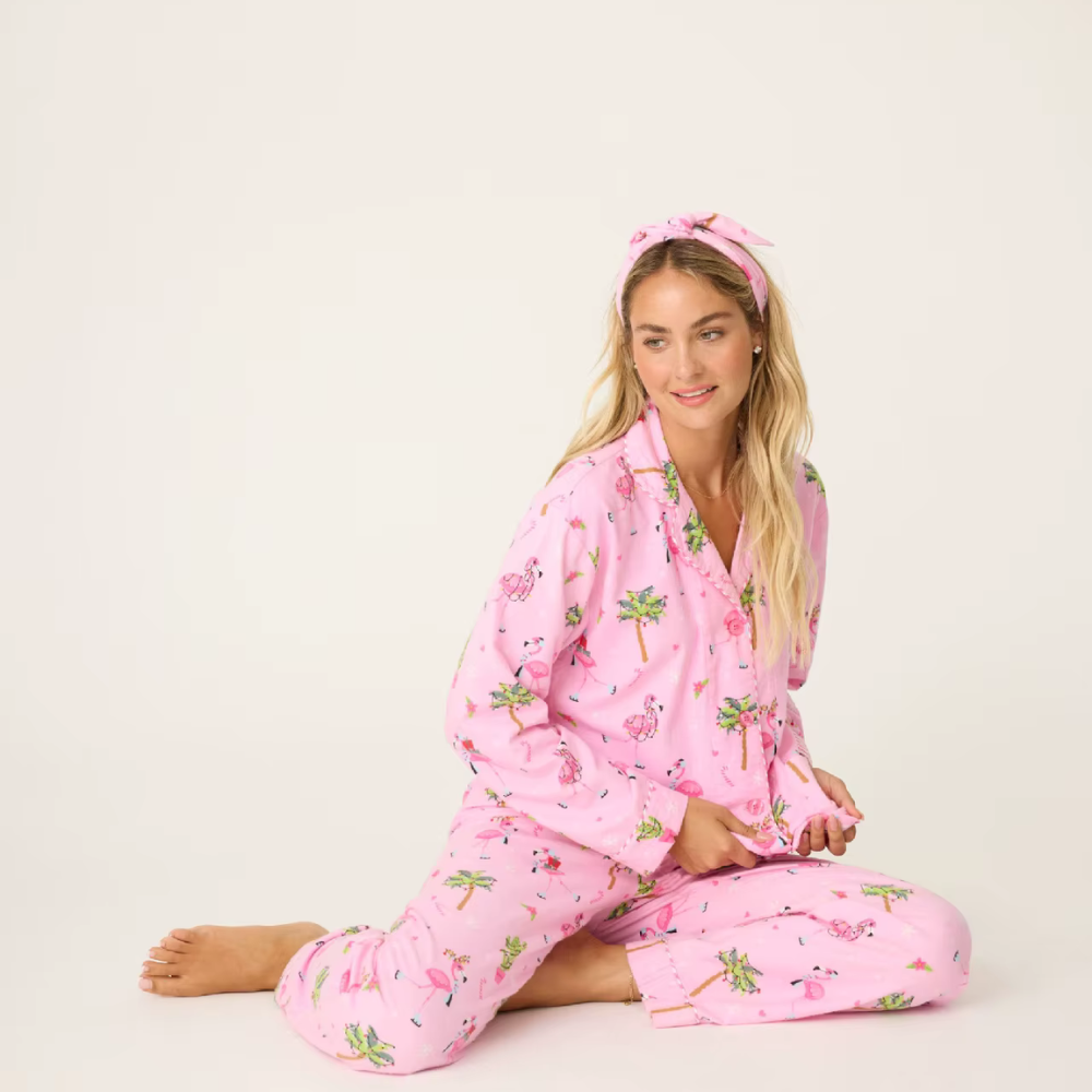 Flamingo Print Long Sleeve PJ Set