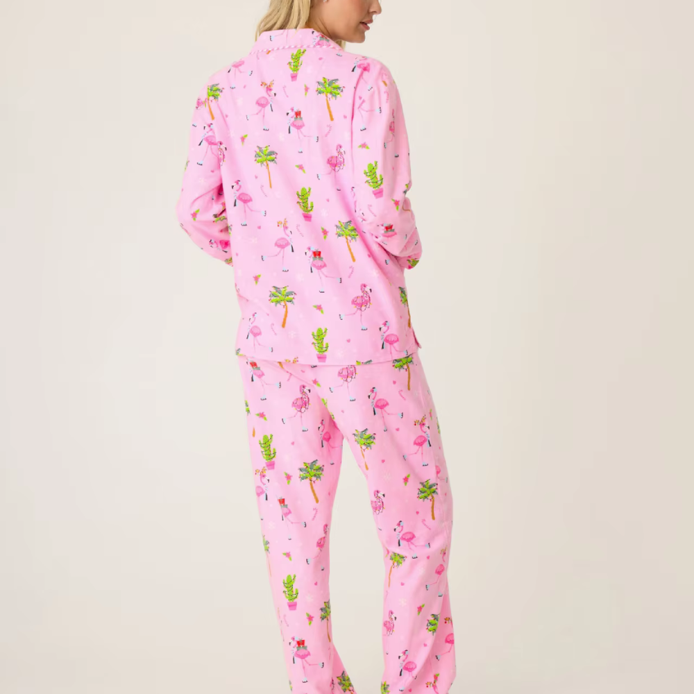 Flamingo Print Long Sleeve PJ Set