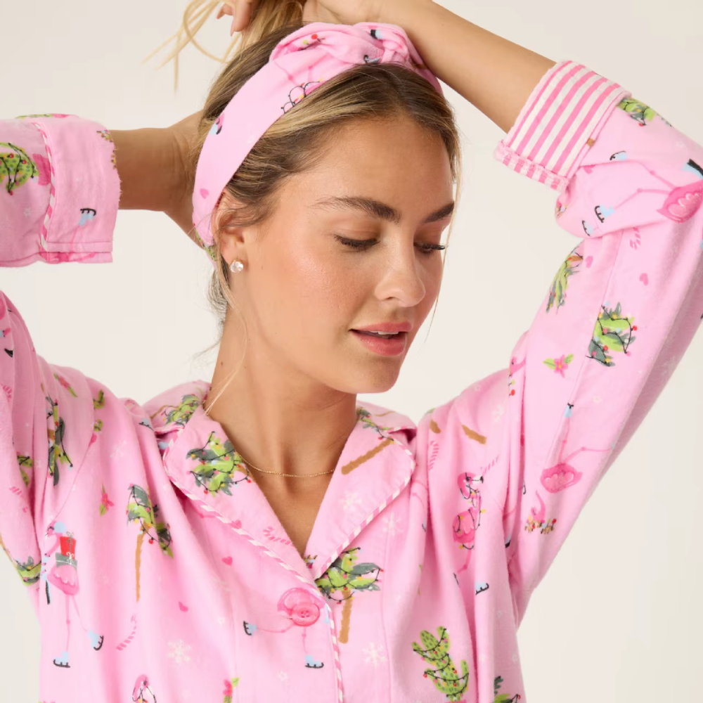 Flamingo Print Long Sleeve PJ Set