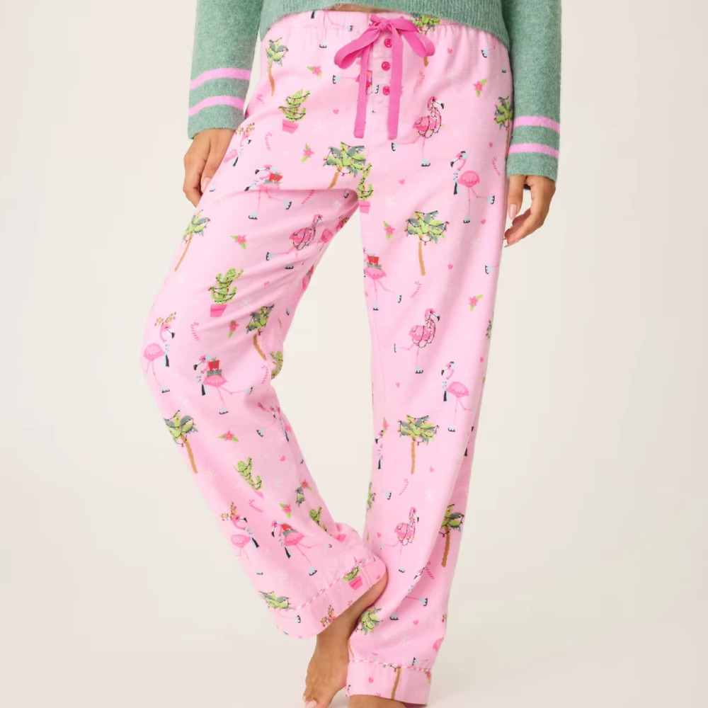 Flamingo Print Long Sleeve PJ Set