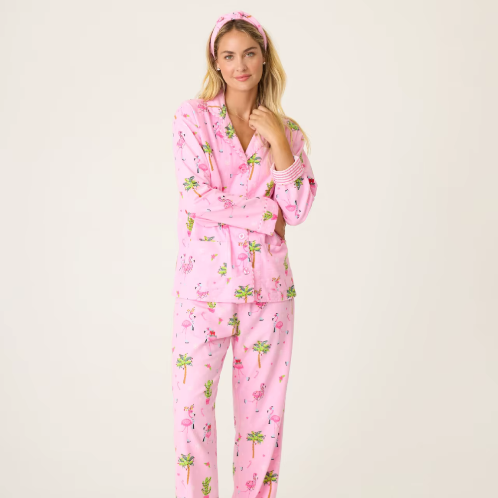 Flamingo Print Long Sleeve PJ Set