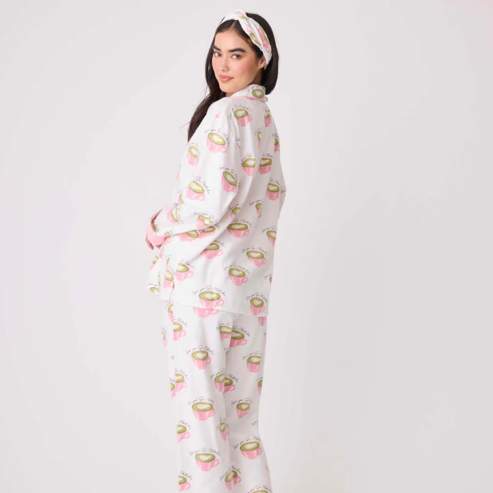 Matcha Print Long Sleeve PJ Set