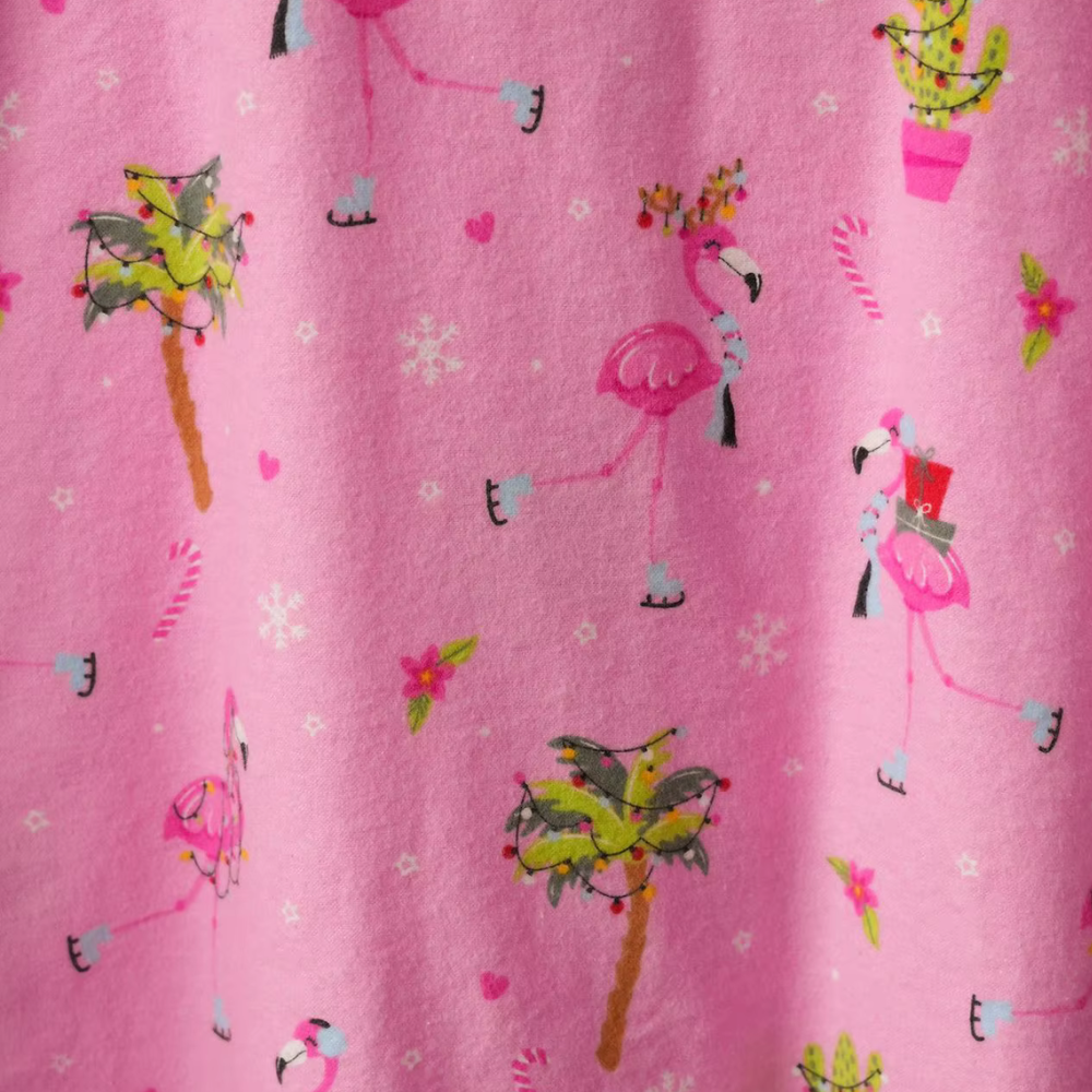 Flamingo Print Long Sleeve PJ Set