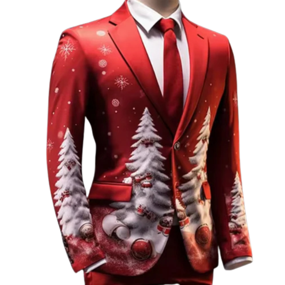 Festive Christmas Costume With Winter Design