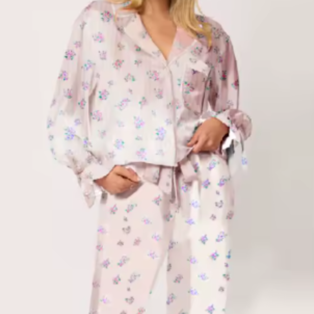 Floral Print Long Sleeve PJ Set