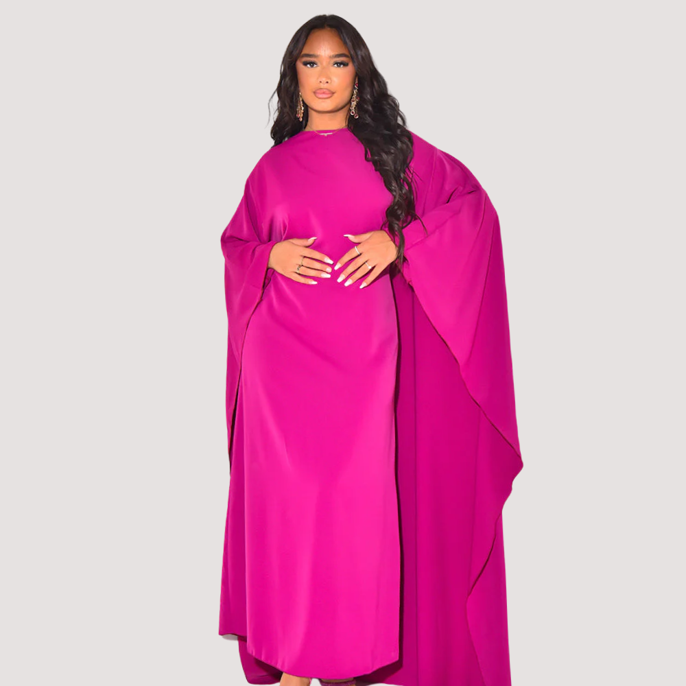 Flowing Cape Dress