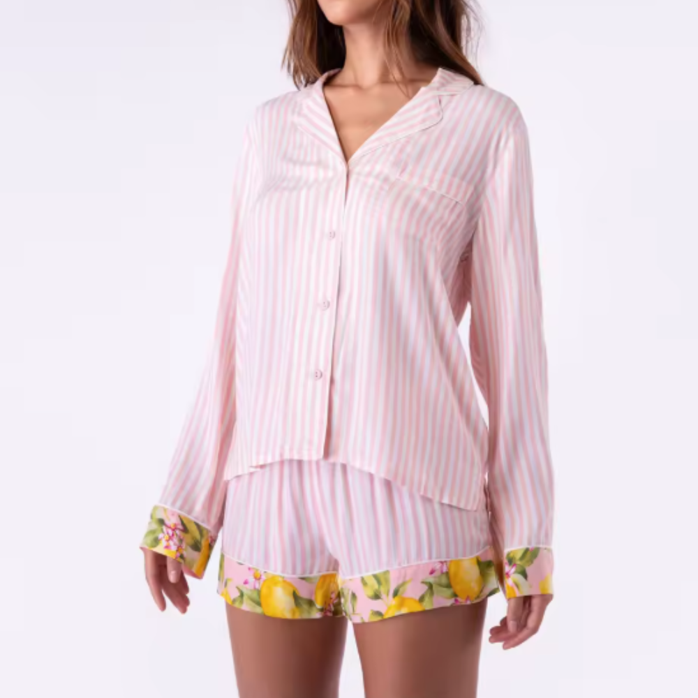 Lemon Print Longsleeve PJ Set