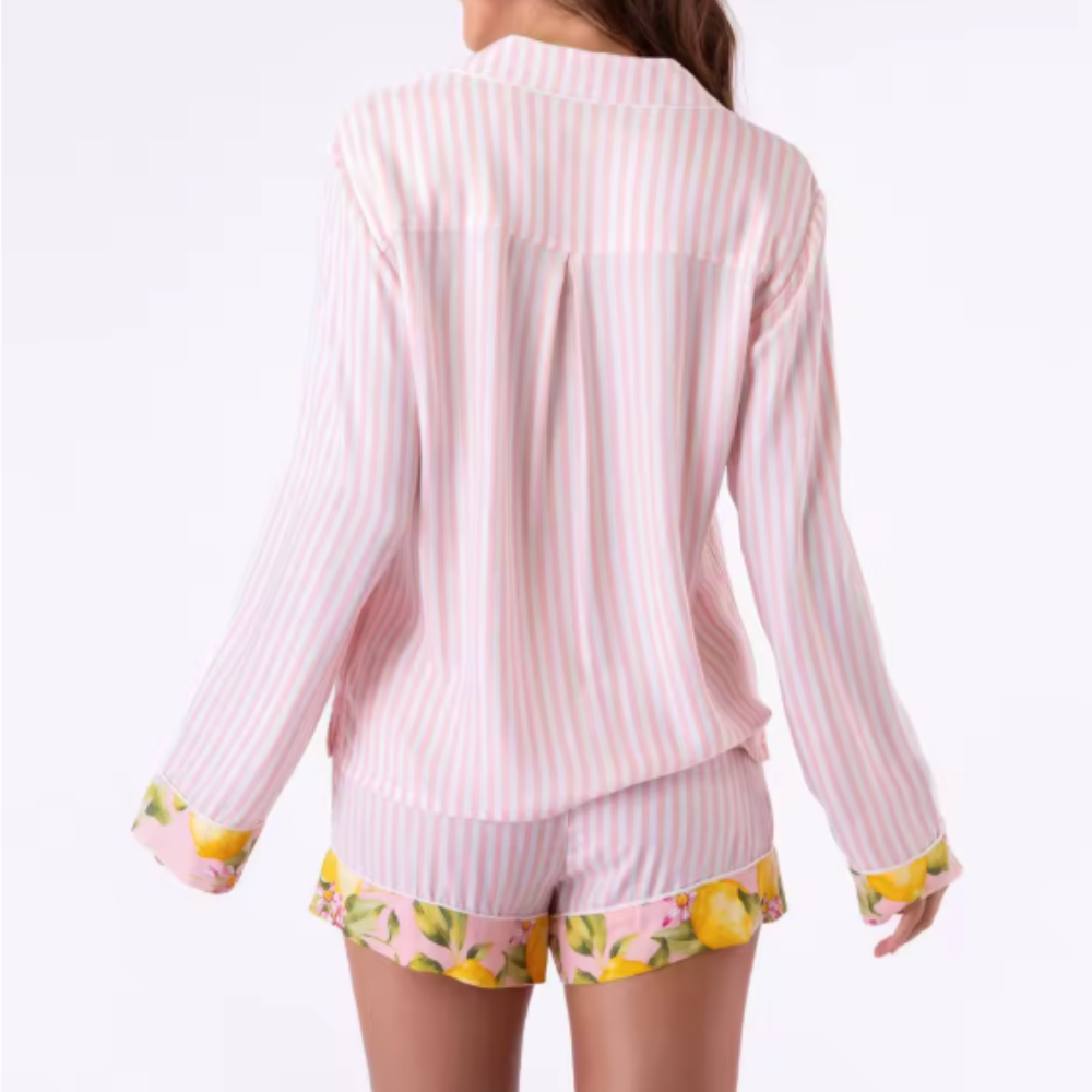 Lemon Print Longsleeve PJ Set