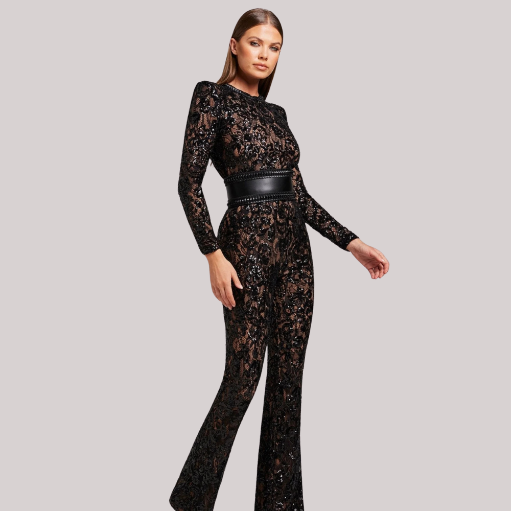 Glamorous Sequin Lace Jumpsuit