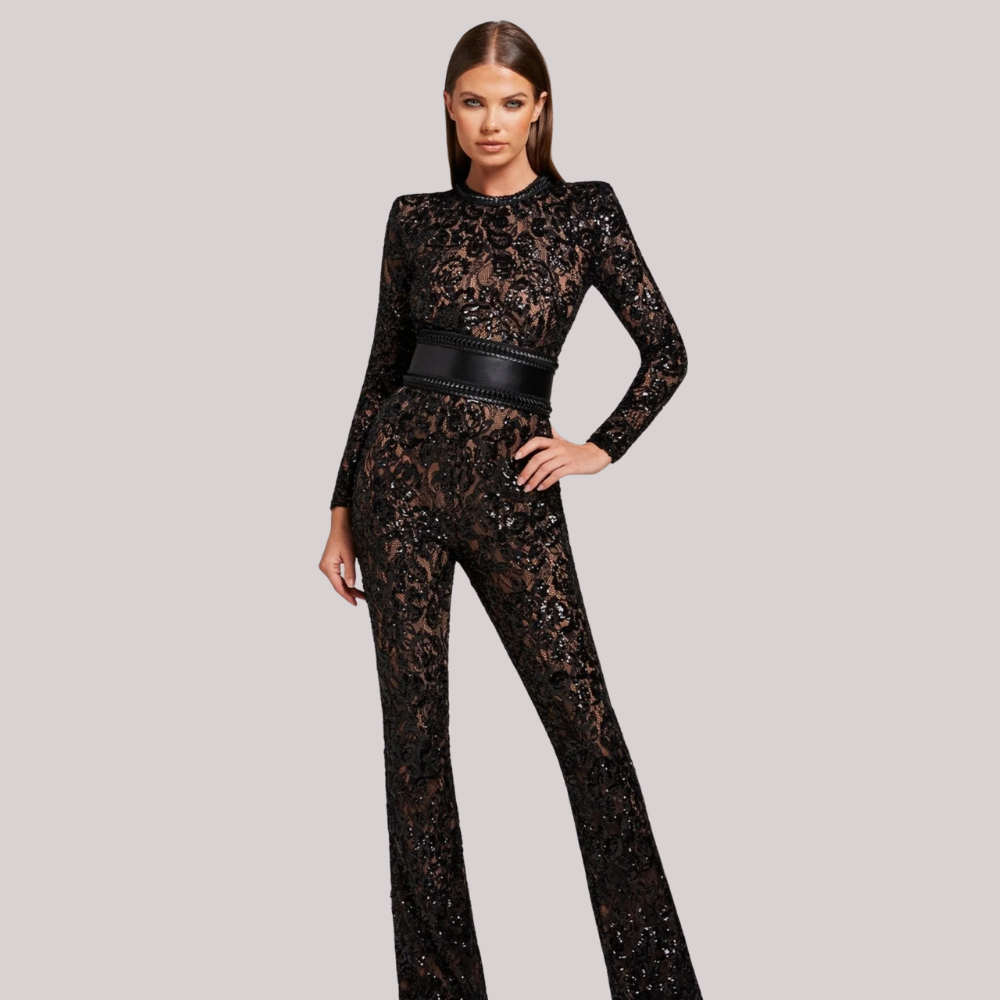 Glamorous Sequin Lace Jumpsuit