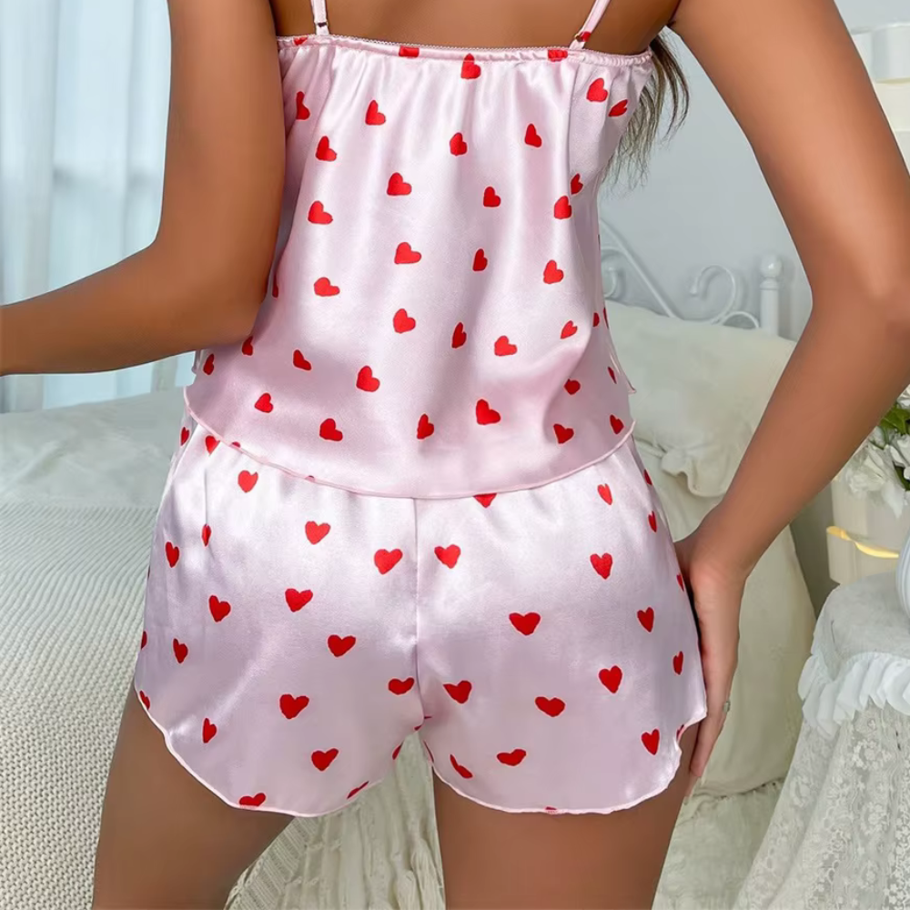 Heart Print Sleepwear Set